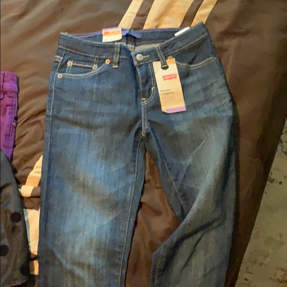 Denim leggings